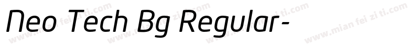 Neo Tech Bg Regular字体转换